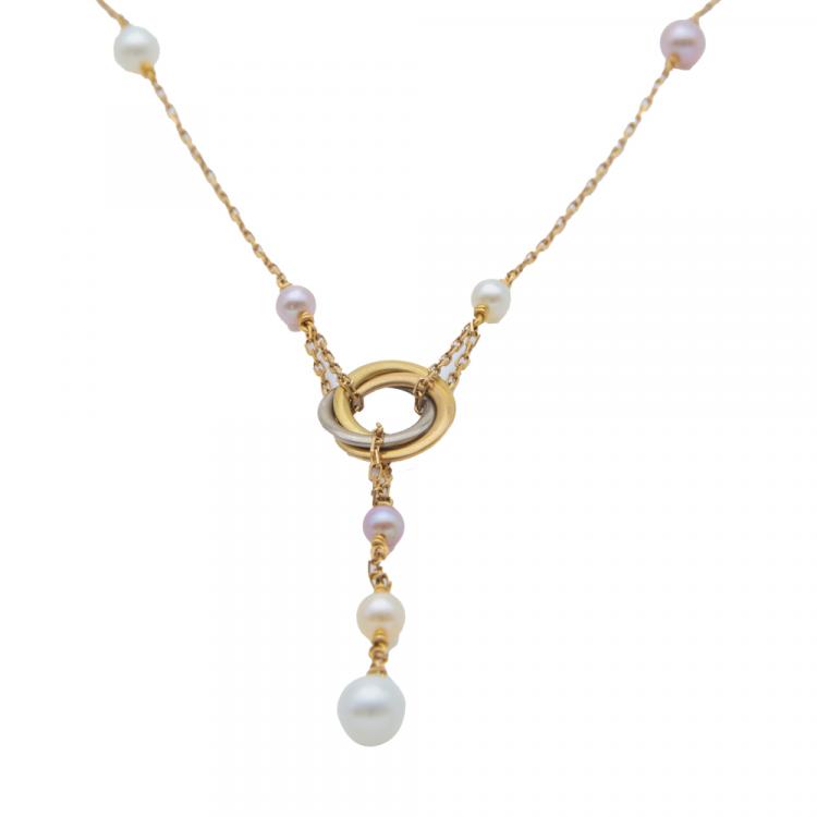 cartier trinity pearl necklace