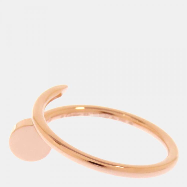 Pre Owned Cartier Juste Un Clou 18K Rose Gold Ring EU 53