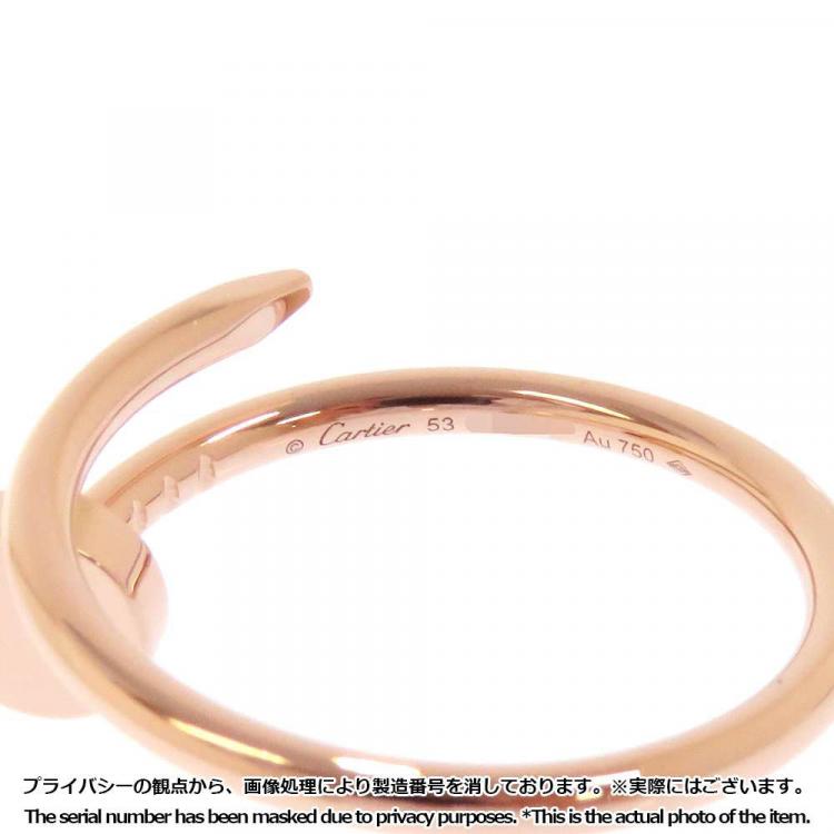 Pre Owned Cartier Juste Un Clou 18K Rose Gold Ring EU 53