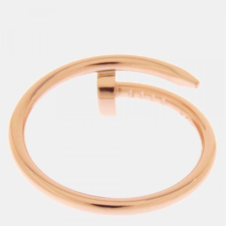 Pre Owned Cartier Juste Un Clou 18K Rose Gold Ring EU 53