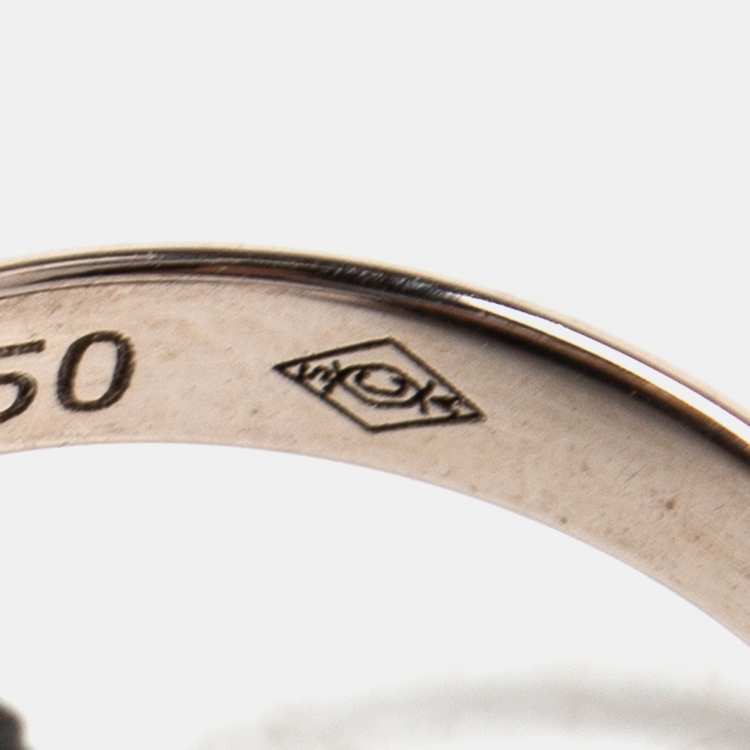 Pre Owned Cartier Trinity Ceramic 18k White Gold Adjustable Cord Bracelet