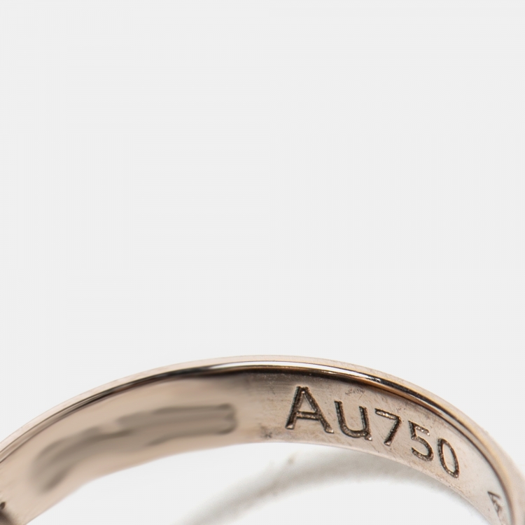 Pre Owned Cartier Trinity Ceramic 18k White Gold Adjustable Cord Bracelet