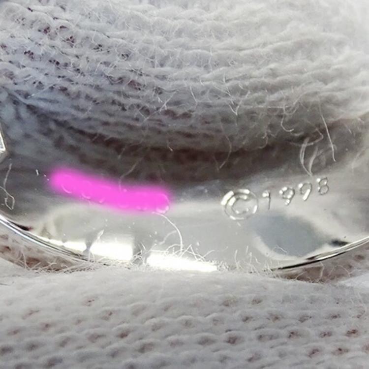 Pre Owned Cartier Love 18K White Gold Diamond Ring EU 52