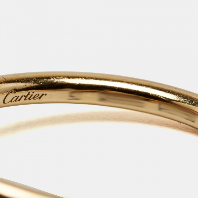 Pre Owned Cartier Juste Un Clou 18k Yellow Gold Band Ring Size 54