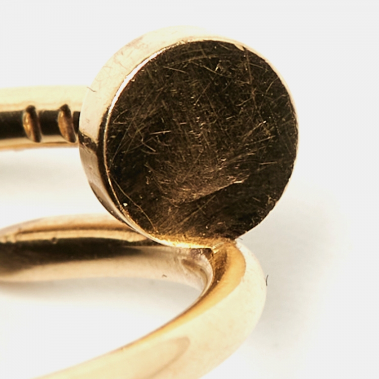 Pre Owned Cartier Juste Un Clou 18k Yellow Gold Band Ring Size 54