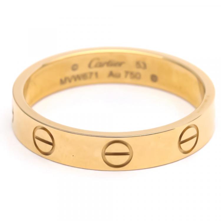 Pre Owned Cartier Love 18K Rose Gold Ring EU 53