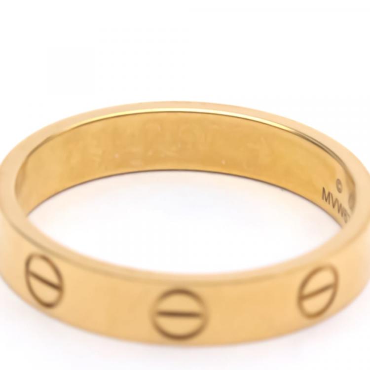 Pre Owned Cartier Love 18K Rose Gold Ring EU 53