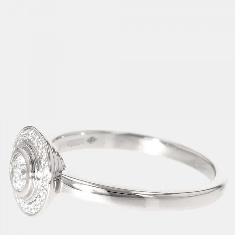Pre Owned Cartier D'amour Platinum Diamond Ring EU 50