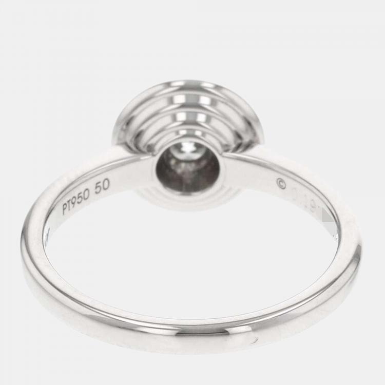 Pre Owned Cartier D'amour Platinum Diamond Ring EU 50