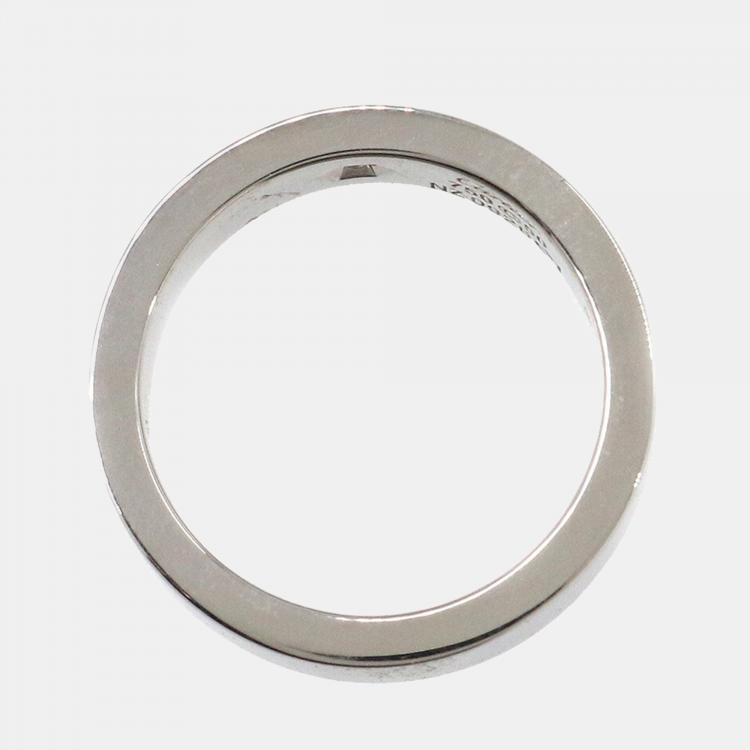 Pre Owned Cartier Love 18K White Gold Diamond Ring EU 50