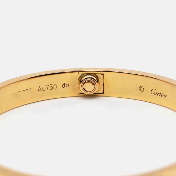 مملوكة مسبقًا Cartier Love 4 Diamond 18k Yellow Gold Bracelet 17