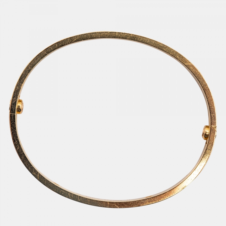 مملوكة مسبقًا Cartier Love 4 Diamond 18k Yellow Gold Bracelet 17