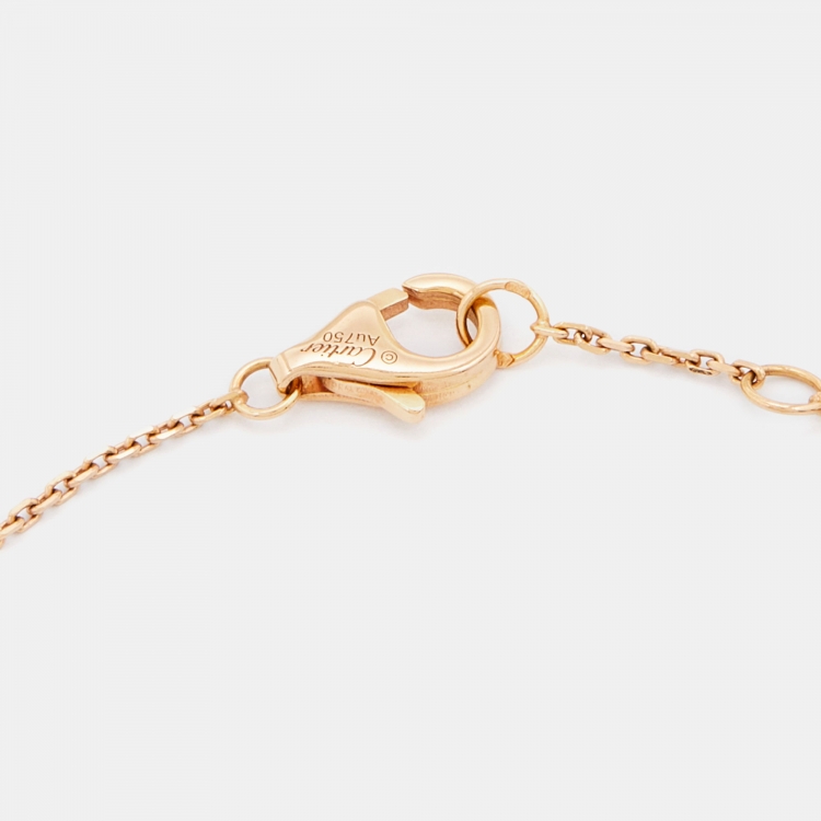 مملوكة مسبقًا Cartier Amulette De Cartier Onyx Diamond 18k Rose Gold XS Model Bracelet