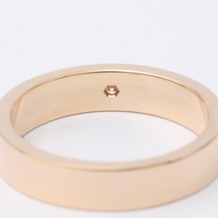Pre Owned Cartier C De Cartier 18K Rose Gold Diamond Ring EU 52