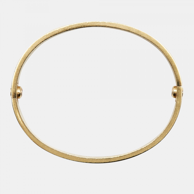 Pre Owned Cartier Love 18k Yellow Gold Bracelet 17