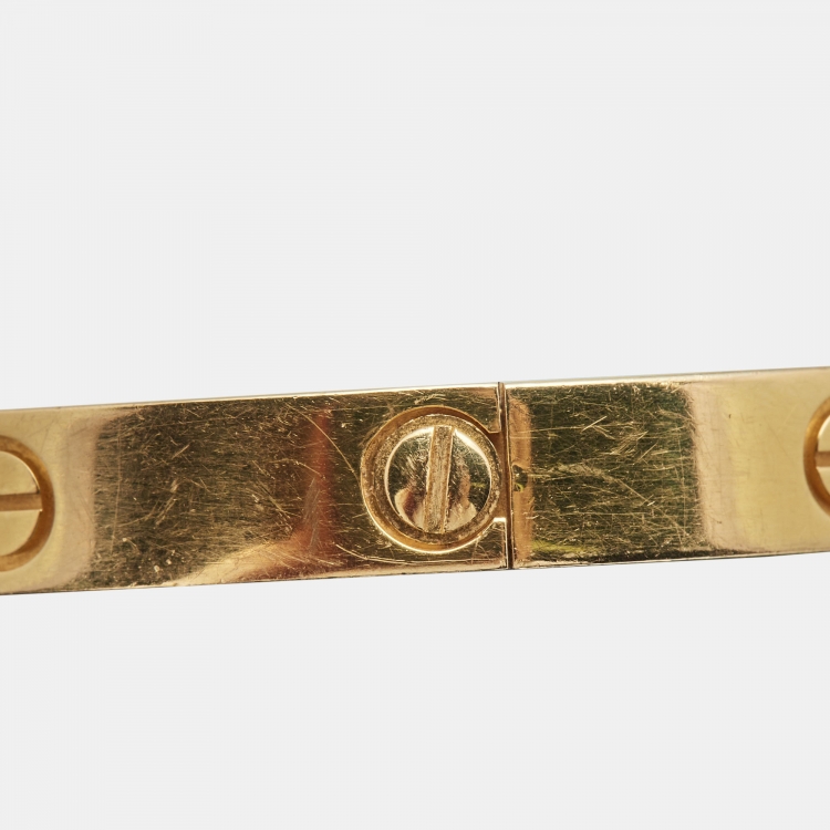 Pre Owned Cartier Love 18k Yellow Gold Bracelet 17