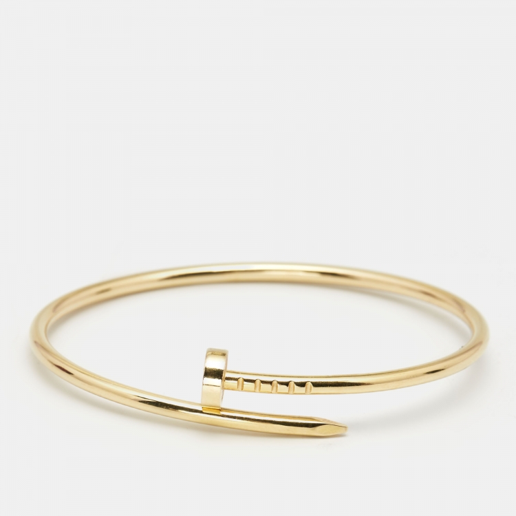 Pre Owned Cartier Juste Un Clou 18k Yellow Gold Small Model Bracelet 16