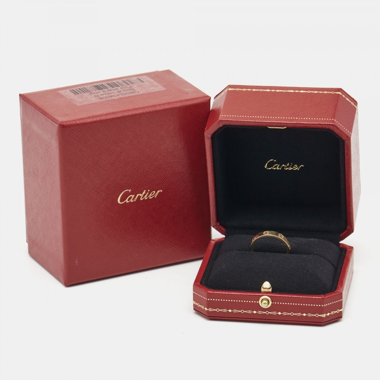 Pre Owned Cartier Love 18k Yellow Gold Wedding Band Ring Size 56