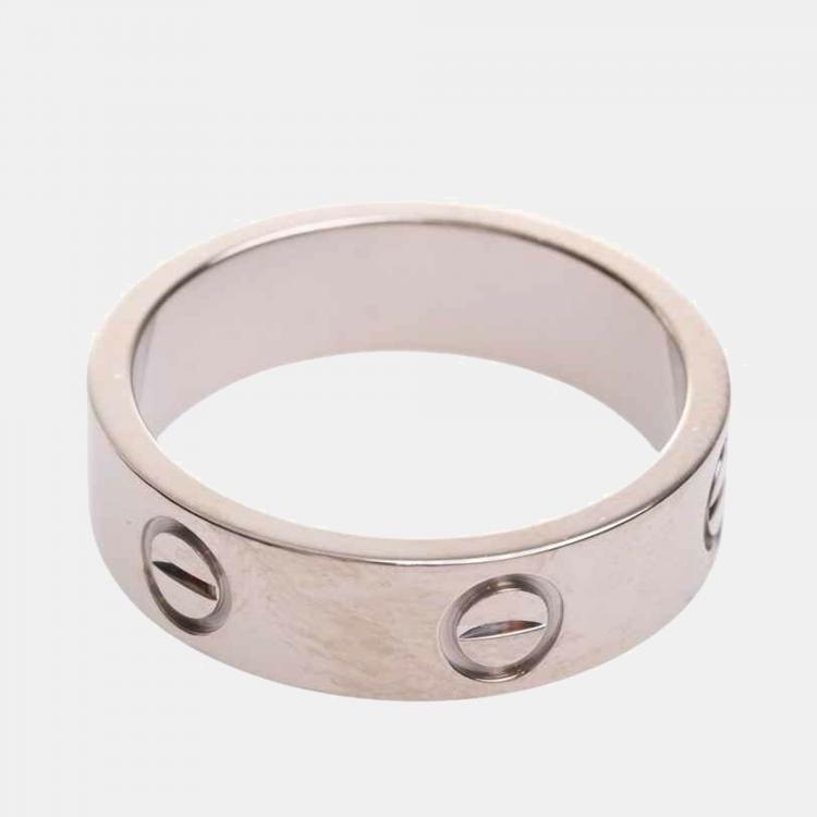 Pre Owned Cartier Love 18K White Gold Ring EU 55