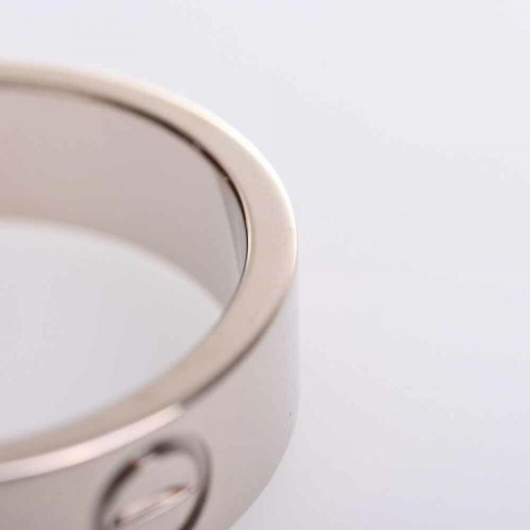 Pre Owned Cartier Love 18K White Gold Ring EU 55