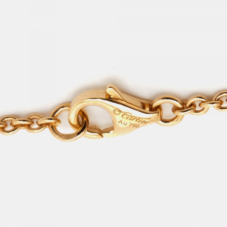 مملوكة مسبقًا Cartier Love Interlocking Loops 18k Yellow Gold Necklace
