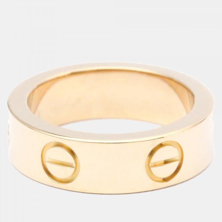 Pre Owned Cartier Love 18K Rose Gold Sapphire Ring EU 49