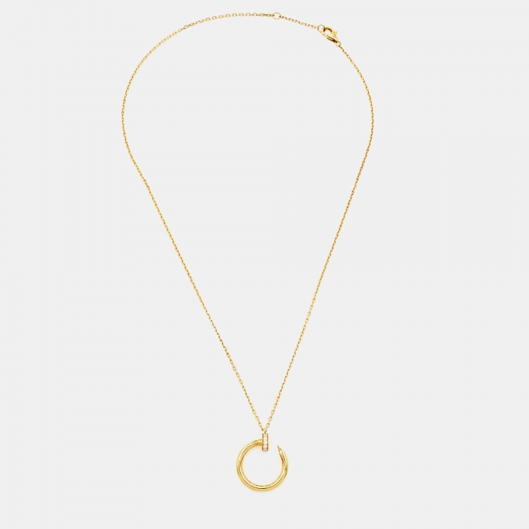 مملوكة مسبقًا Cartier Juste Un Clou Diamond 18k Yellow Gold Necklace