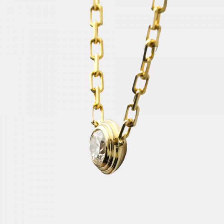 Pre Owned Cartier D'amour Small 18K Yellow Gold Diamond Necklace