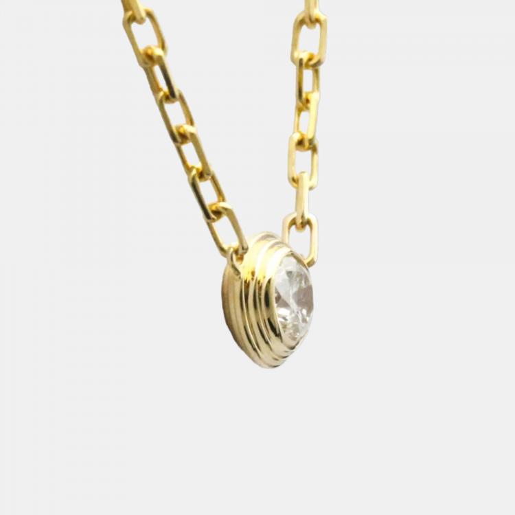 Pre Owned Cartier D'amour Small 18K Yellow Gold Diamond Necklace