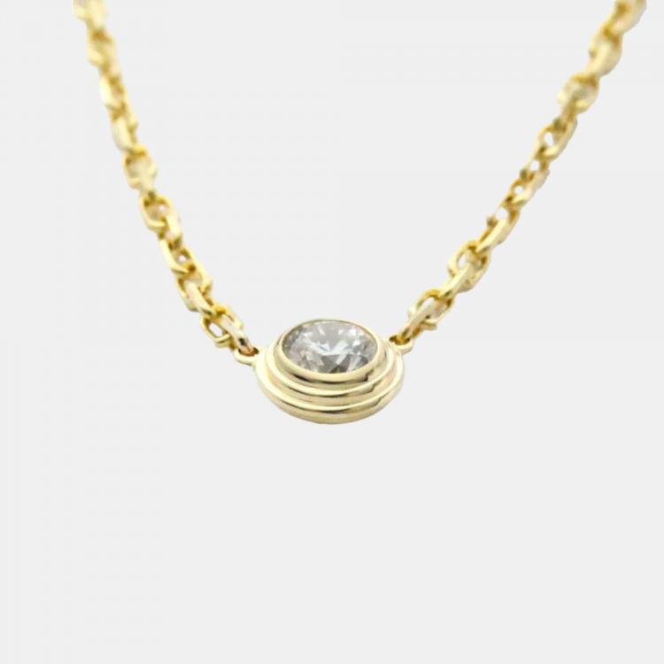 Pre Owned Cartier D'amour Small 18K Yellow Gold Diamond Necklace