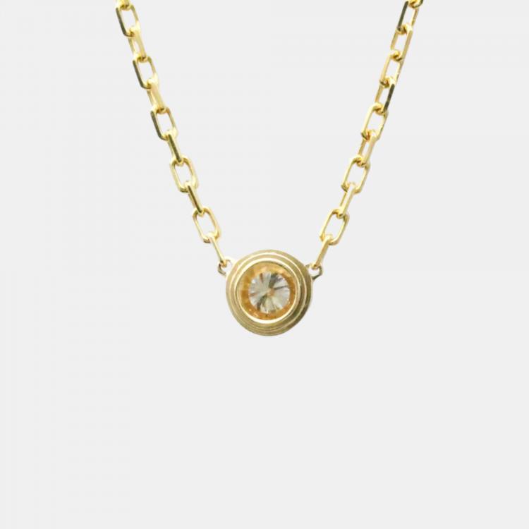 Pre Owned Cartier D'amour Small 18K Yellow Gold Diamond Necklace