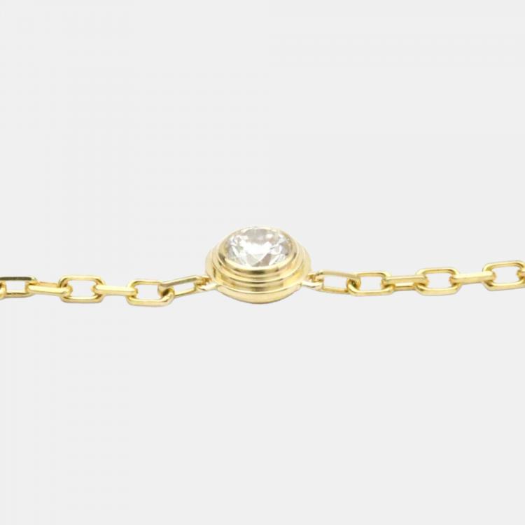 Pre Owned Cartier D'amour Small 18K Yellow Gold Diamond Necklace