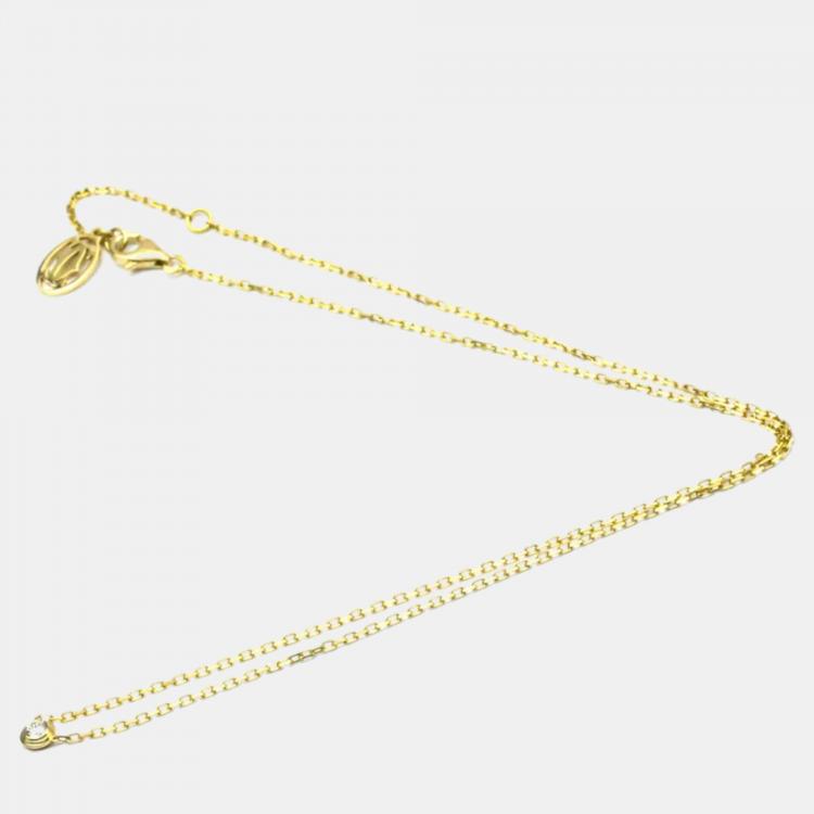 Pre Owned Cartier D'amour Small 18K Yellow Gold Diamond Necklace