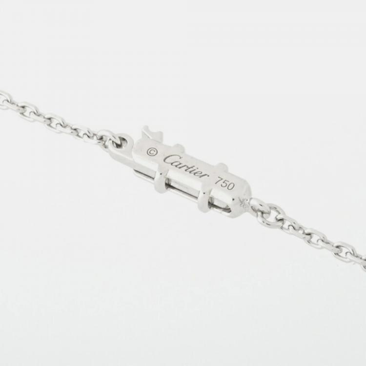 Pre Owned Cartier Heart c 18K White Gold Diamond Necklace 