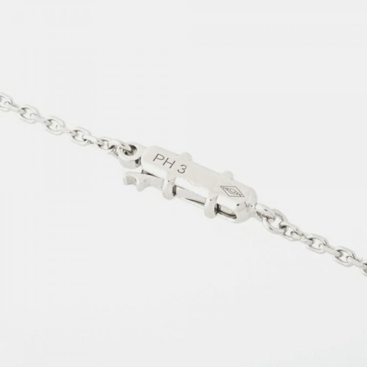 Pre Owned Cartier Heart c 18K White Gold Diamond Necklace 