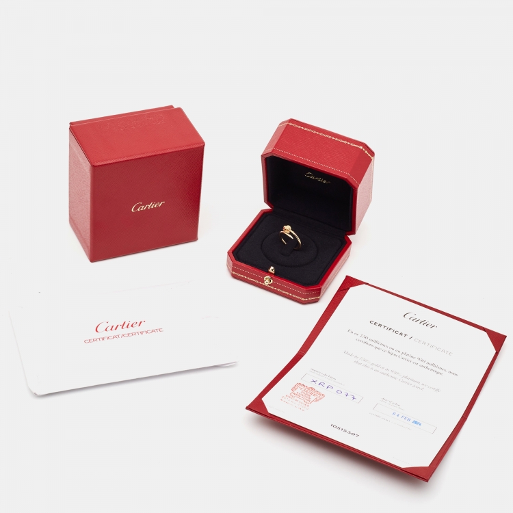 Pre Owned Cartier Juste Un Clou 18k Yellow Gold Small Model Ring Size 46