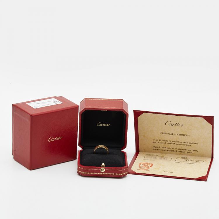 Pre Owned Cartier Love 18k Yellow Gold Ring  Size 60