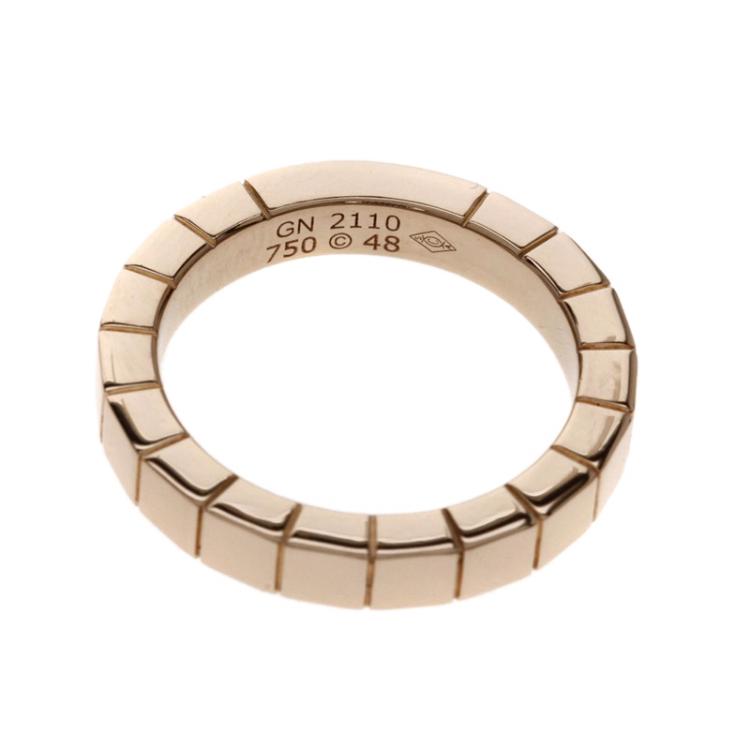 Pre Owned  Cartier Lanières Rose Gold Band Ring Size 48