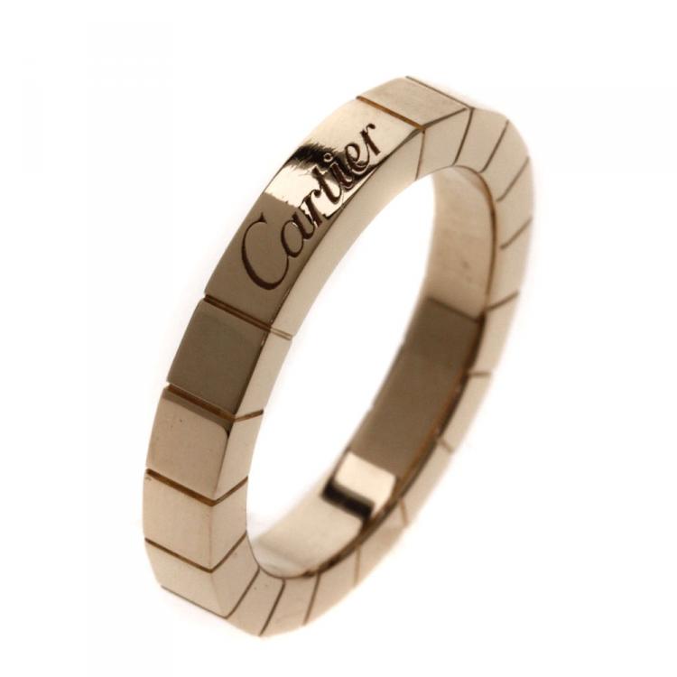 Pre Owned  Cartier Lanières Rose Gold Band Ring Size 48