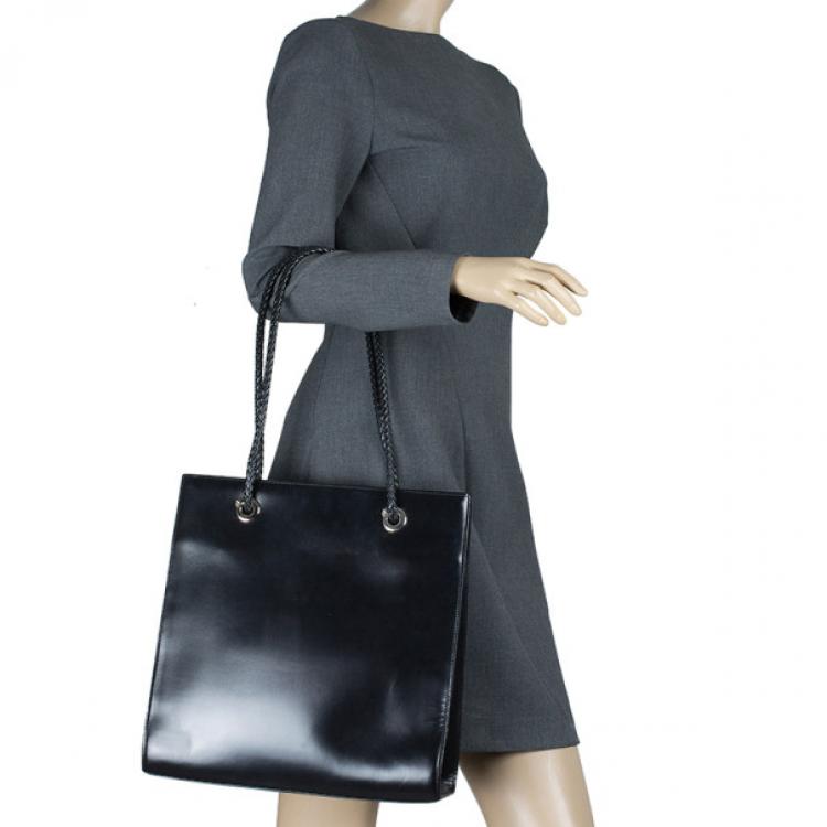 Pre Owned Cartier Black Leather Panther Bag