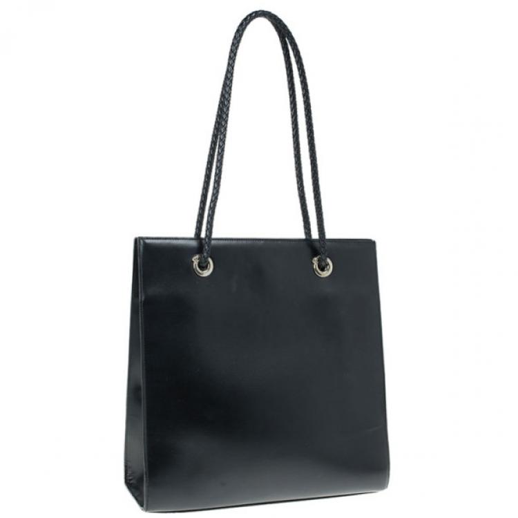 Pre Owned Cartier Black Leather Panther Bag