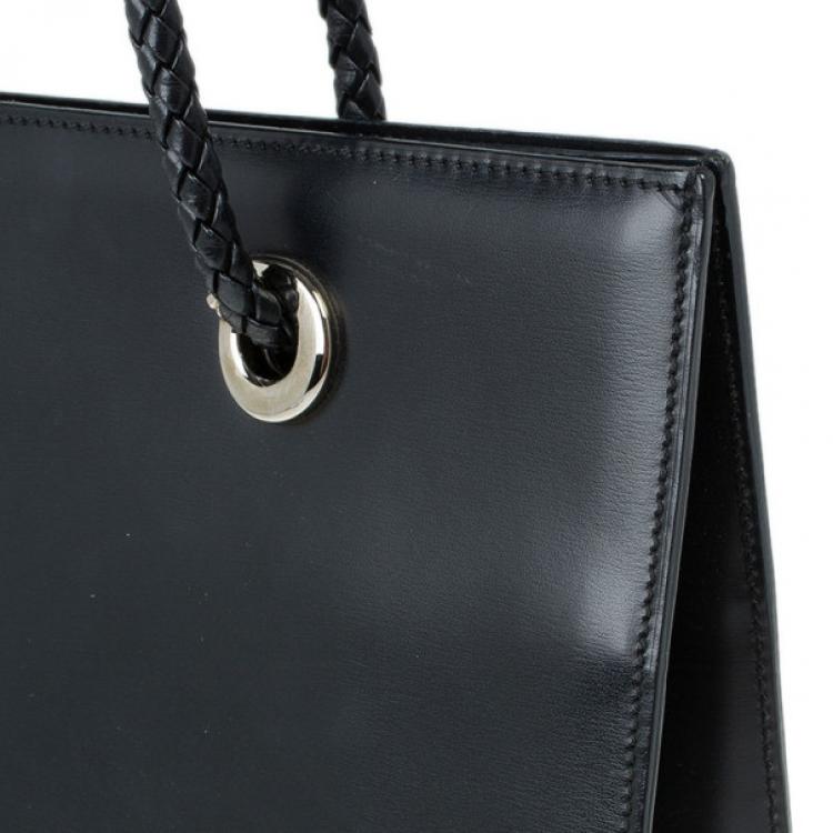 Pre Owned Cartier Black Leather Panther Bag