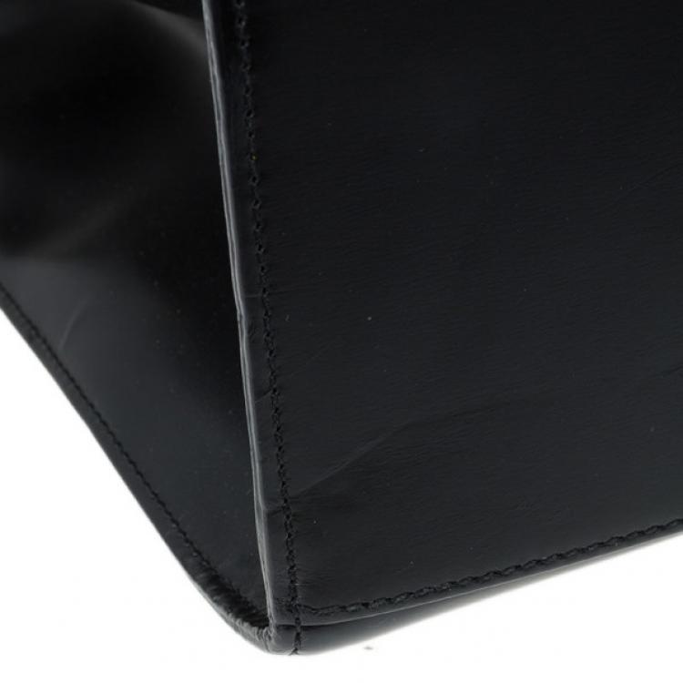 Pre Owned Cartier Black Leather Panther Bag