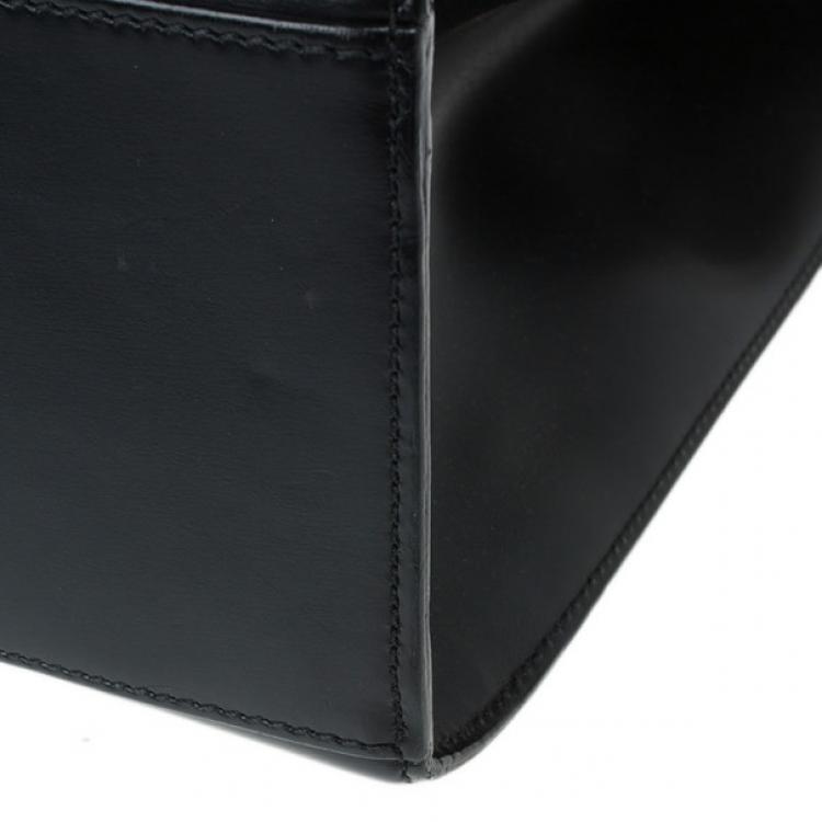 Pre Owned Cartier Black Leather Panther Bag