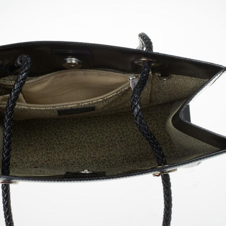 Pre Owned Cartier Black Leather Panther Bag