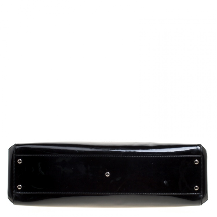Pre Owned Cartier Black Patent Leather Large Marcello de Cartier Bag