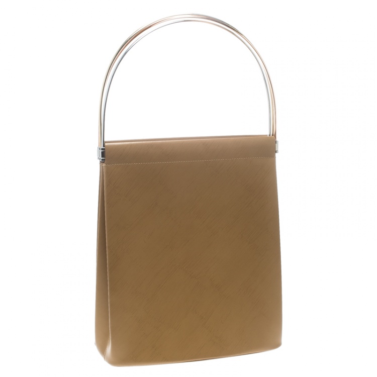 Pre Owned Cartier Brown Leather Trinity Bag