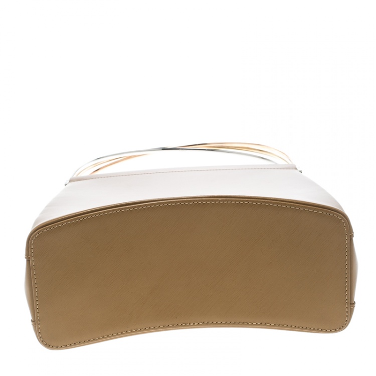 Pre Owned Cartier Brown Leather Trinity Bag