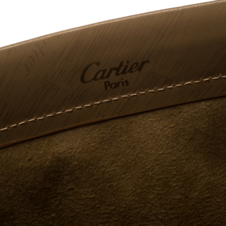 Pre Owned Cartier Brown Leather Trinity Bag
