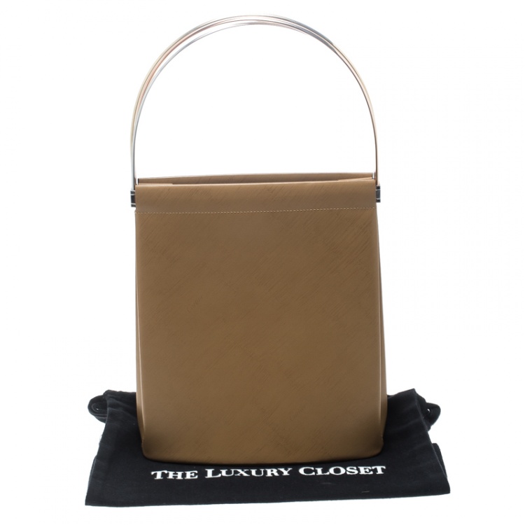 Pre Owned Cartier Brown Leather Trinity Bag